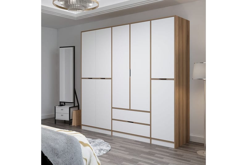 Munna Garderob 232x208 cm - Vit - Förvaring - Sko- & klädförvaring - Garderober & garderobssystem