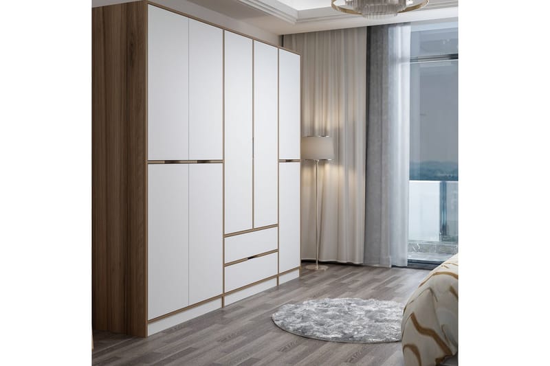 Munna Garderob 232x208 cm - Vit - Förvaring - Sko- & klädförvaring - Garderober & garderobssystem