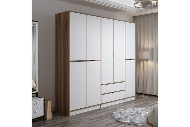 Munna Garderob 232x208 cm - Vit - Förvaring - Sko- & klädförvaring - Garderober & garderobssystem