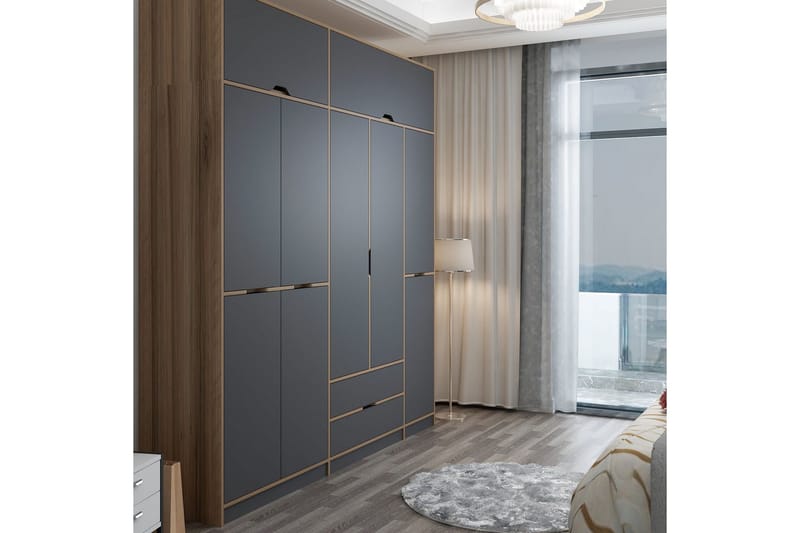 Munna Garderob 232x253 cm - Antracit - Förvaring - Sko- & klädförvaring - Garderober & garderobssystem