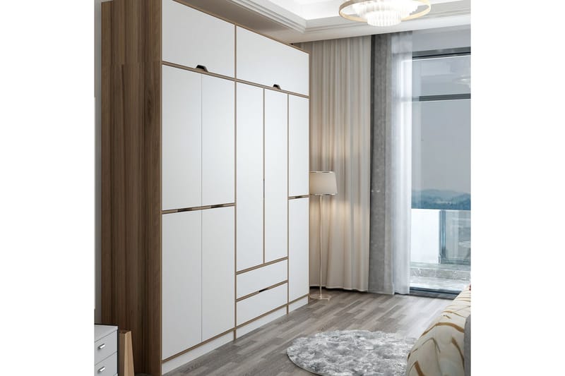 Munna Garderob 232x253 cm - Vit - Förvaring - Sko- & klädförvaring - Garderober & garderobssystem