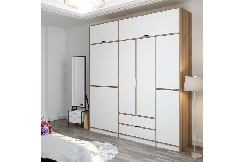 Munna Garderob 232x253 cm - Vit - Förvaring - Sko- & klädförvaring - Garderober & garderobssystem