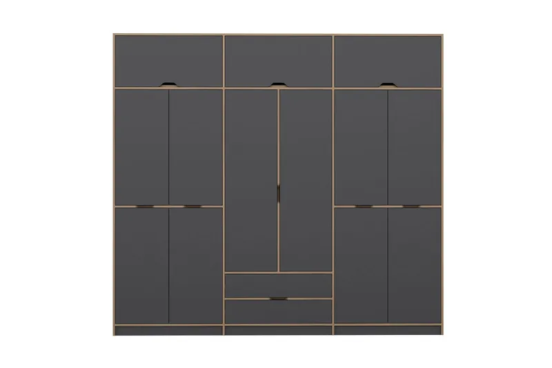 Munna Garderob 277x253 cm - Antracit - Förvaring - Sko- & klädförvaring - Garderober & garderobssystem