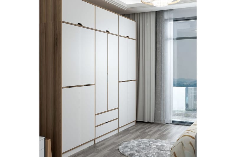 Munna Garderob 277x253 cm - Vit - Förvaring - Sko- & klädförvaring - Garderober & garderobssystem