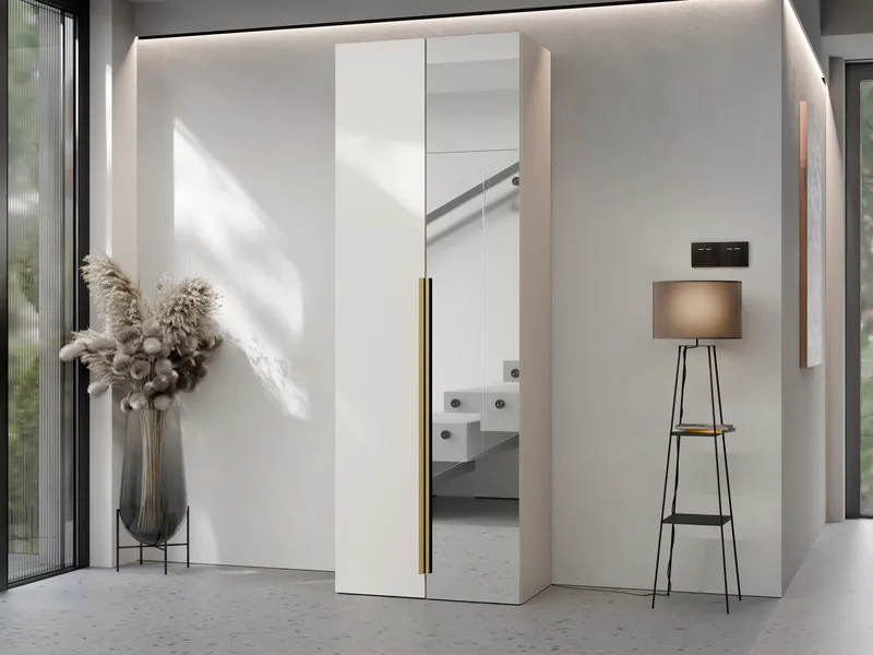 Myren Garderob med spegel 70 cm - beige - Förvaring - Sko- & klädförvaring - Garderober & garderobssystem