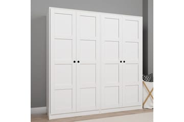 Nagouri Garderob 188x190 cm - Vit - Förvaring - Sko- & klädförvaring - Garderober & garderobssystem