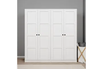 Nagouri Garderob 188x190 cm - Vit - Förvaring - Sko- & klädförvaring - Garderober & garderobssystem