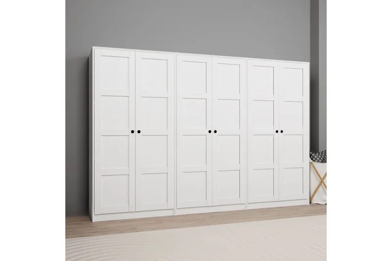 Nagouri Garderob 280x190 cm - Vit - Förvaring - Sko- & klädförvaring - Garderober & garderobssystem