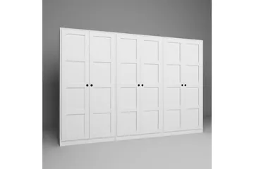 Nagouri Garderob 280x190 cm - Vit - Förvaring - Sko- & klädförvaring - Garderober & garderobssystem