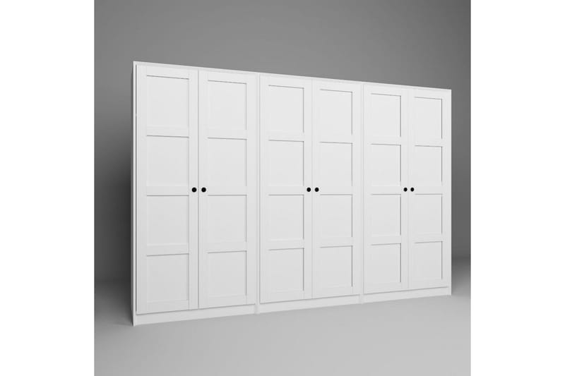 Nagouri Garderob 280x190 cm - Vit - Förvaring - Sko- & klädförvaring - Garderober & garderobssystem