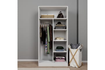 Nagouri Garderob 94x190 cm - Vit - Förvaring - Sko- & klädförvaring - Garderober & garderobssystem