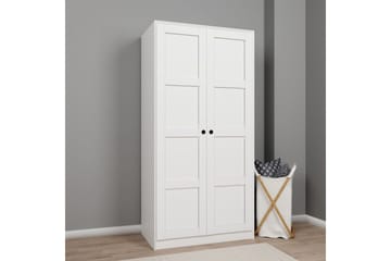 Nagouri Garderob 94x190 cm - Vit - Förvaring - Sko- & klädförvaring - Garderober & garderobssystem