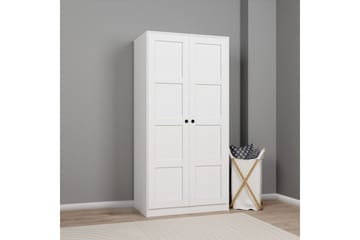 Nagouri Garderob 94x190 cm - Vit - Förvaring - Sko- & klädförvaring - Garderober & garderobssystem