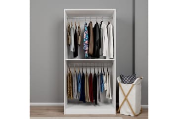 Nagouri Garderob 94x190 cm - Vit - Förvaring - Sko- & klädförvaring - Garderober & garderobssystem