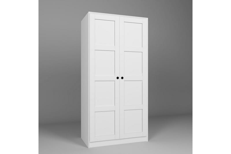 Nagouri Garderob 94x190 cm - Vit - Förvaring - Sko- & klädförvaring - Garderober & garderobssystem