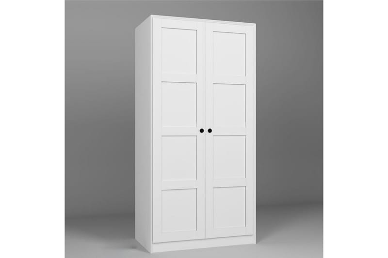 Nagouri Garderob 94x190 cm - Vit - Förvaring - Sko- & klädförvaring - Garderober & garderobssystem