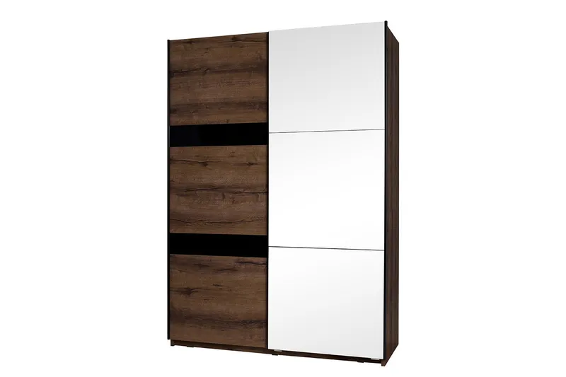 Najera Garderob 150x68,5x215 cm, Ek|Svart