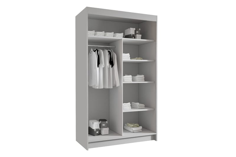 Narbonne Garderob 100x200 cm - Svart/Vit - Förvaring - Sko- & klädförvaring - Garderober & garderobssystem