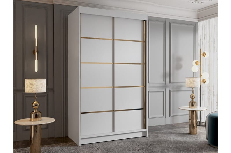 Narbonne Garderob 100x200 cm - Vit - Förvaring - Sko- & klädförvaring - Garderober & garderobssystem