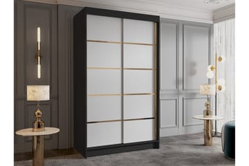 Narbonne Garderob 100x200 cm - Vit/Svart - Förvaring - Sko- & klädförvaring - Garderober & garderobssystem
