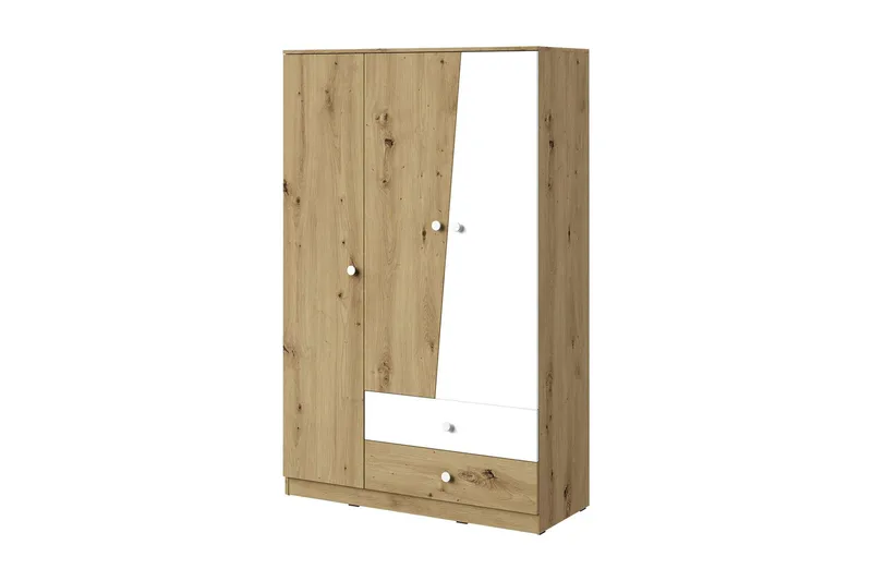Nero Garderob 120 cm, Natur/Vit