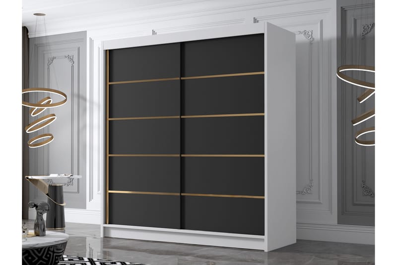 NIKYN Garderob 180x215 cm Svart/Vit - Förvaring - Sko- & klädförvaring - Garderober & garderobssystem
