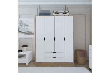 Nordhs Garderob 170x183 cm - Ljusbrun/Vit - Förvaring - Sko- & klädförvaring - Garderober & garderobssystem
