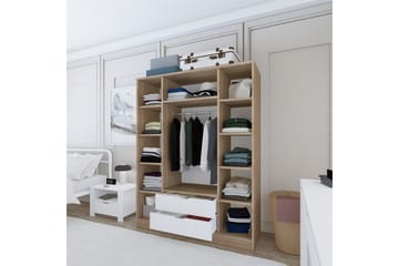 Nordhs Garderob 170x183 cm - Ljusbrun/Vit - Förvaring - Sko- & klädförvaring - Garderober & garderobssystem