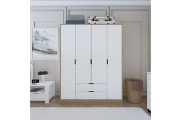 Nordhs Garderob 170x183 cm - Ljusbrun/Vit - Förvaring - Sko- & klädförvaring - Garderober & garderobssystem