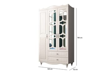 Noric Garderob 105x190 cm - Matt Vit - Förvaring - Sko- & klädförvaring - Garderober & garderobssystem