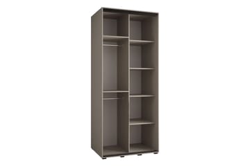 Norrebon Garderob med Spegel 100x235 cm - Beige - Förvaring - Sko- & klädförvaring - Garderober & garderobssystem