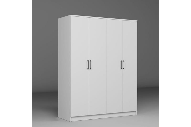 Olera Garderob 140x180 cm - Vit - Förvaring - Sko- & klädförvaring - Garderober & garderobssystem - Hörngarderob