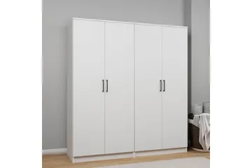 Olera Garderob 160x180 cm - Vit - Förvaring - Skåp - Garderobsskåp