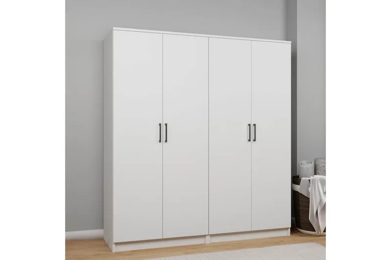 Olera Garderob 160x180 cm - Vit - Förvaring - Skåp - Garderobsskåp