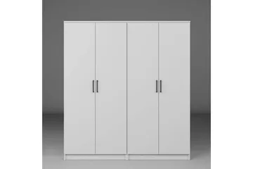 Olera Garderob 160x180 cm - Vit - Förvaring - Skåp - Garderobsskåp