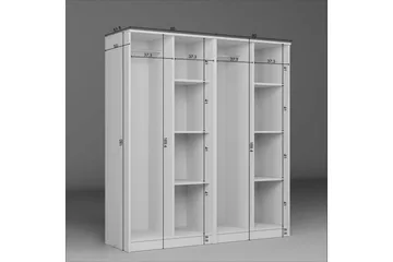 Olera Garderob 160x180 cm - Vit - Förvaring - Skåp - Garderobsskåp