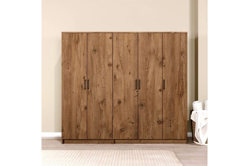 Olera Garderob 200x180 cm - Natur - Förvaring - Sko- & klädförvaring - Garderober & garderobssystem