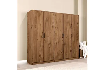 Olera Garderob 200x180 cm - Natur - Förvaring - Sko- & klädförvaring - Garderober & garderobssystem