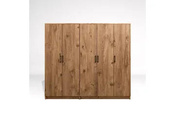 Olera Garderob 200x180 cm - Natur - Förvaring - Sko- & klädförvaring - Garderober & garderobssystem