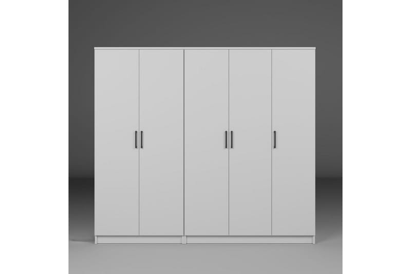 Olera Garderob 200x180 cm - Vit - Förvaring - Sko- & klädförvaring - Garderober & garderobssystem