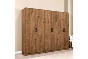 Olera Garderob 220 cm i Ljust Trä - Natur - Förvaring - Sko- & klädförvaring - Garderober & garderobssystem