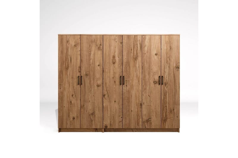 Olera Garderob 220 cm i Ljust Trä - Natur - Förvaring - Sko- & klädförvaring - Garderober & garderobssystem