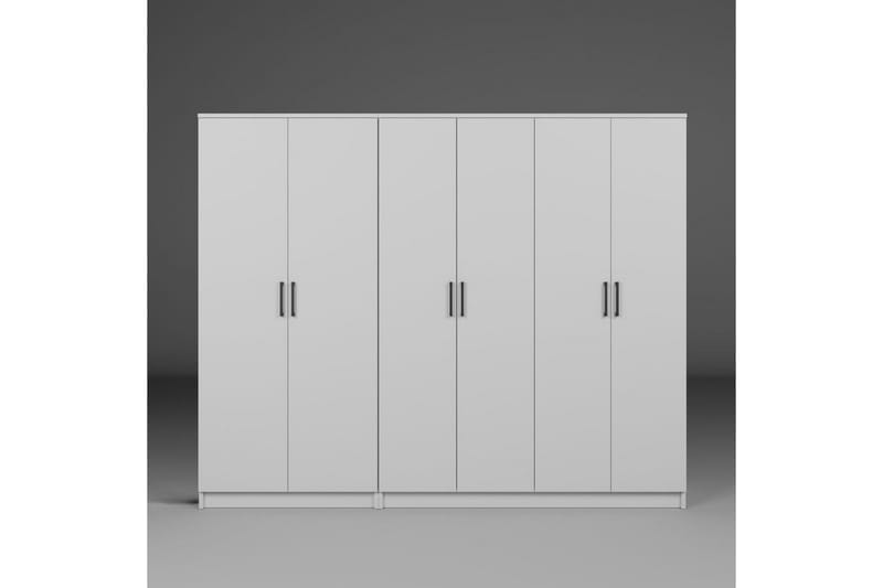 Olera Garderob 220x180 cm - Vit - Förvaring - Sko- & klädförvaring - Garderober & garderobssystem