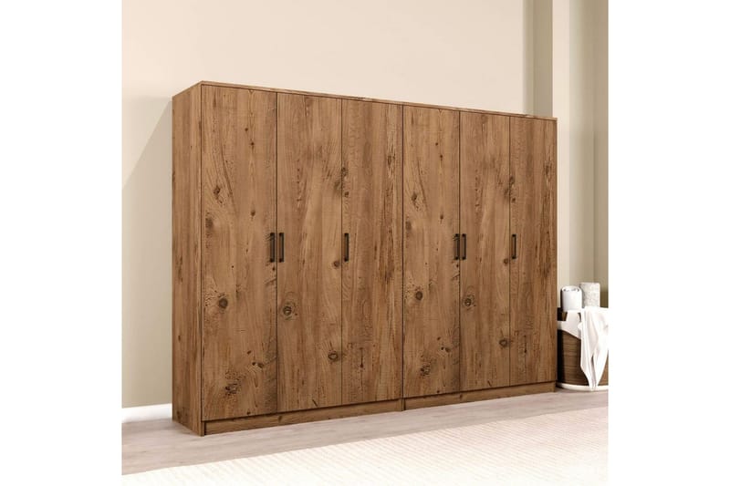 Olera Garderob 240x180 cm - Natur - Förvaring - Sko- & klädförvaring - Garderober & garderobssystem