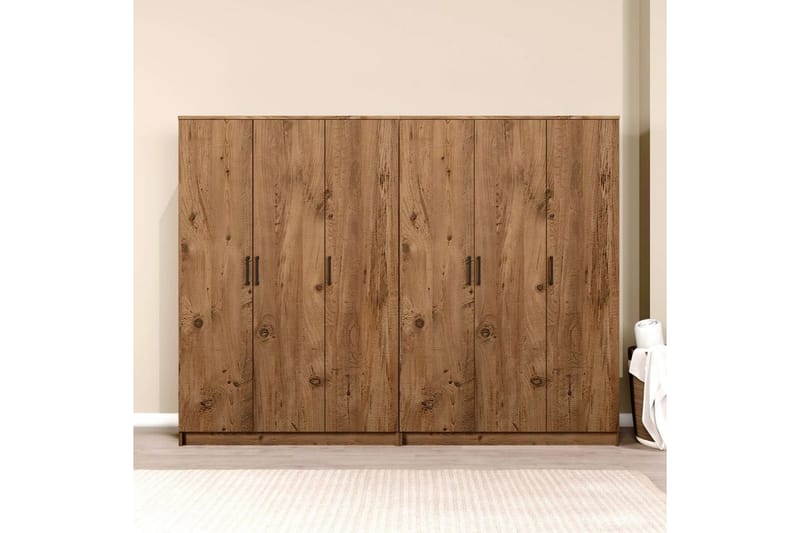 Olera Garderob 240x180 cm - Natur - Förvaring - Sko- & klädförvaring - Garderober & garderobssystem