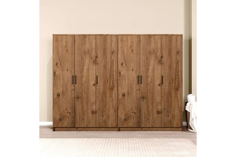 Olera Garderob 240x180 cm - Natur - Förvaring - Sko- & klädförvaring - Garderober & garderobssystem