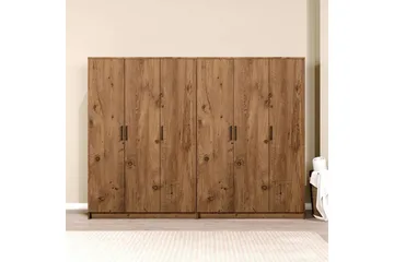 Olera Garderob 240x180 cm - Natur - Förvaring - Sko- & klädförvaring - Garderober & garderobssystem