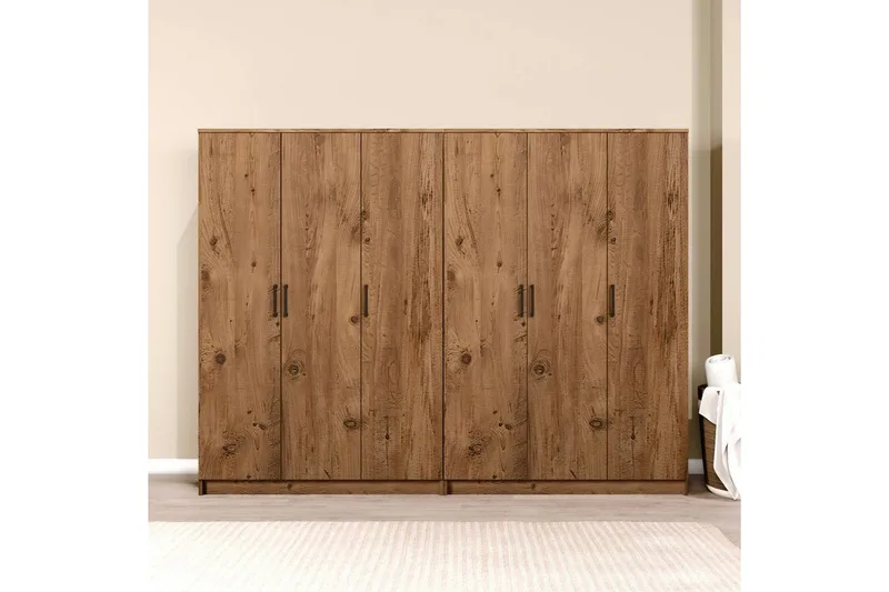 Olera Garderob 240x180 cm - Natur - Förvaring - Sko- & klädförvaring - Garderober & garderobssystem