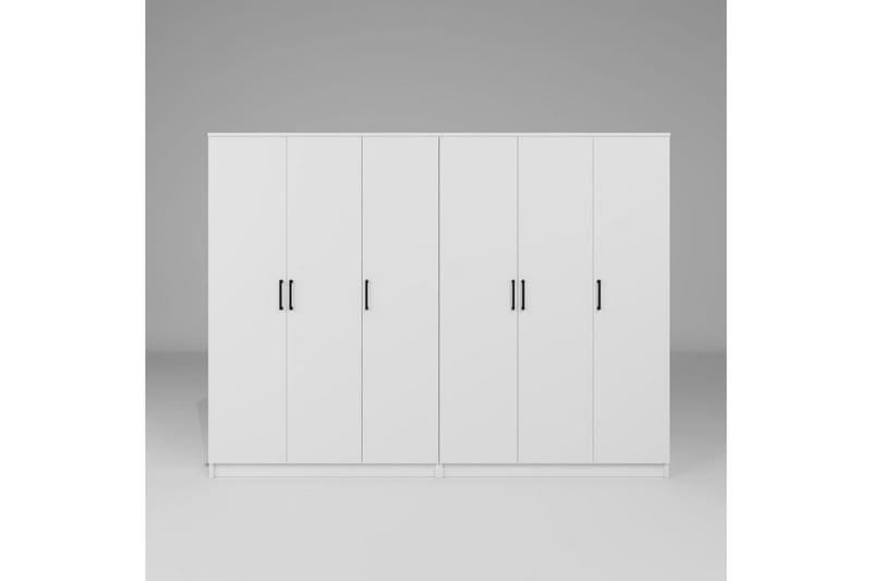 Olera Garderob 240x180 cm - Vit - Förvaring - Sko- & klädförvaring - Garderober & garderobssystem