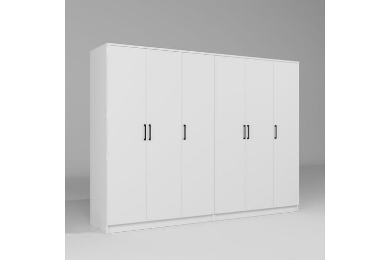 Olera Garderob 240x180 cm - Vit - Förvaring - Sko- & klädförvaring - Garderober & garderobssystem